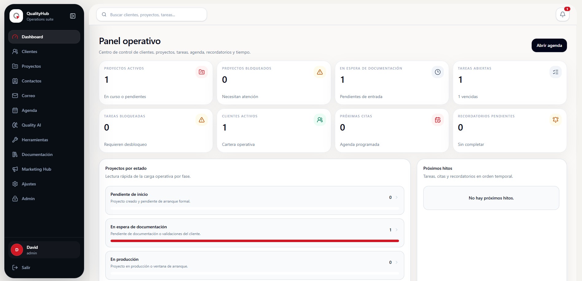 Interfaz de inteligencia artificial preparada para automatizar operaciones de un ERP.